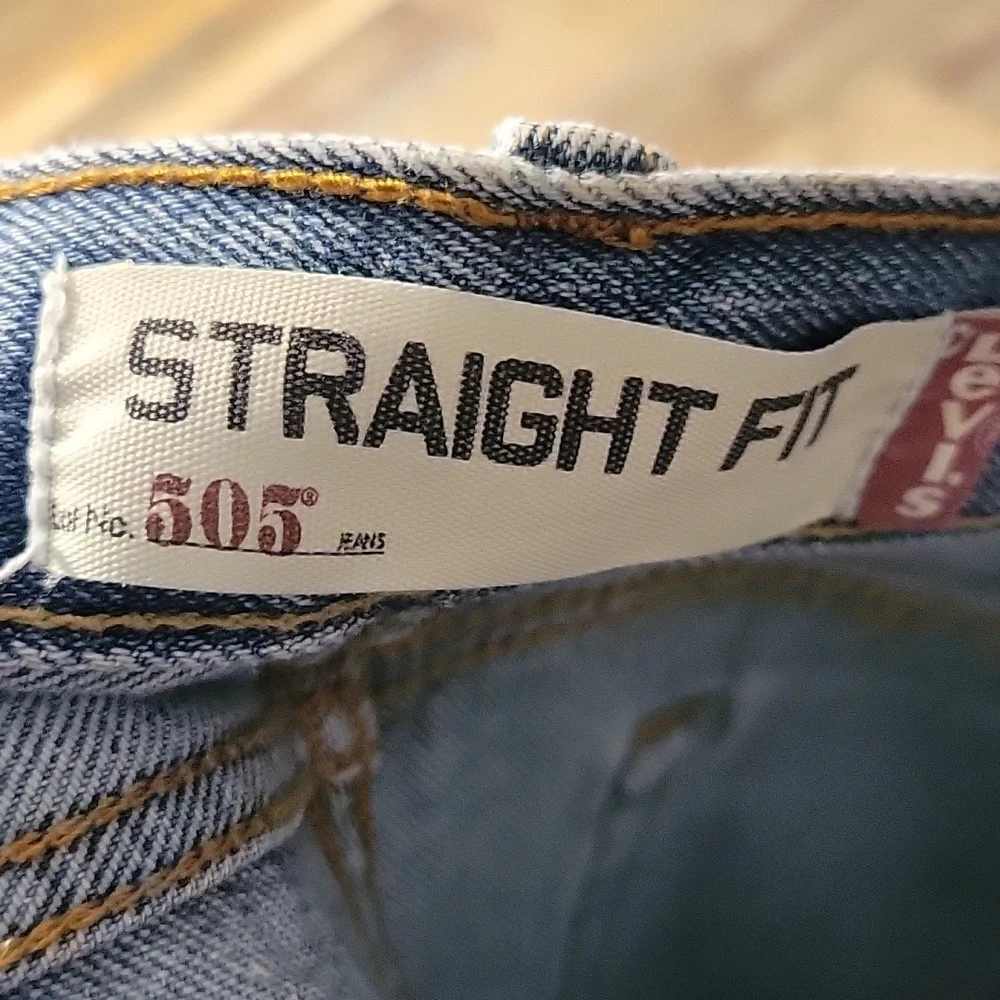 Levi's 505 Denim Blue Jeans Straight Fit Mens‎ Size 36/30